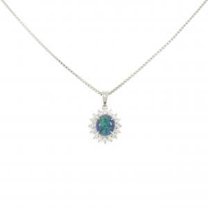 PT900/PT850 ブラックオパール ネックレス 1.40CT