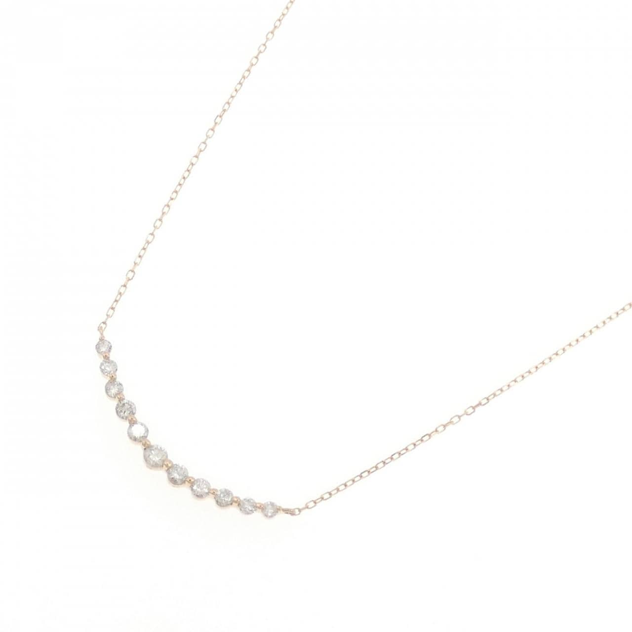 K18PG ダイヤモンド ネックレス 0.50CT