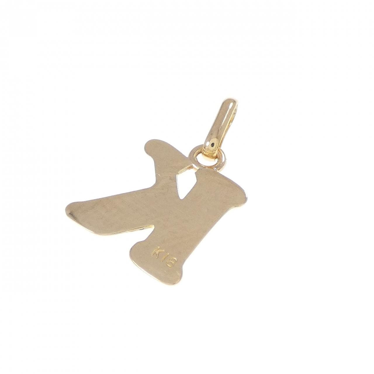 K18YG イニシャルK ペンダント