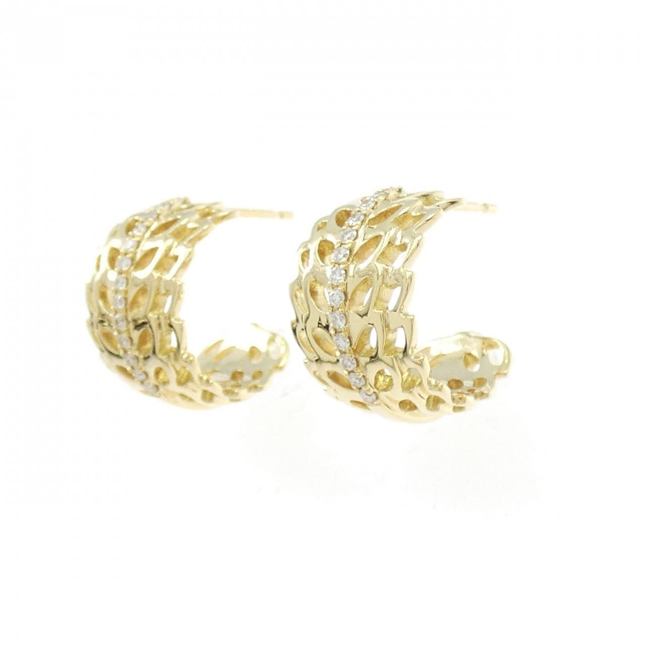 K18YG ダイヤモンド ピアス 0.14CT