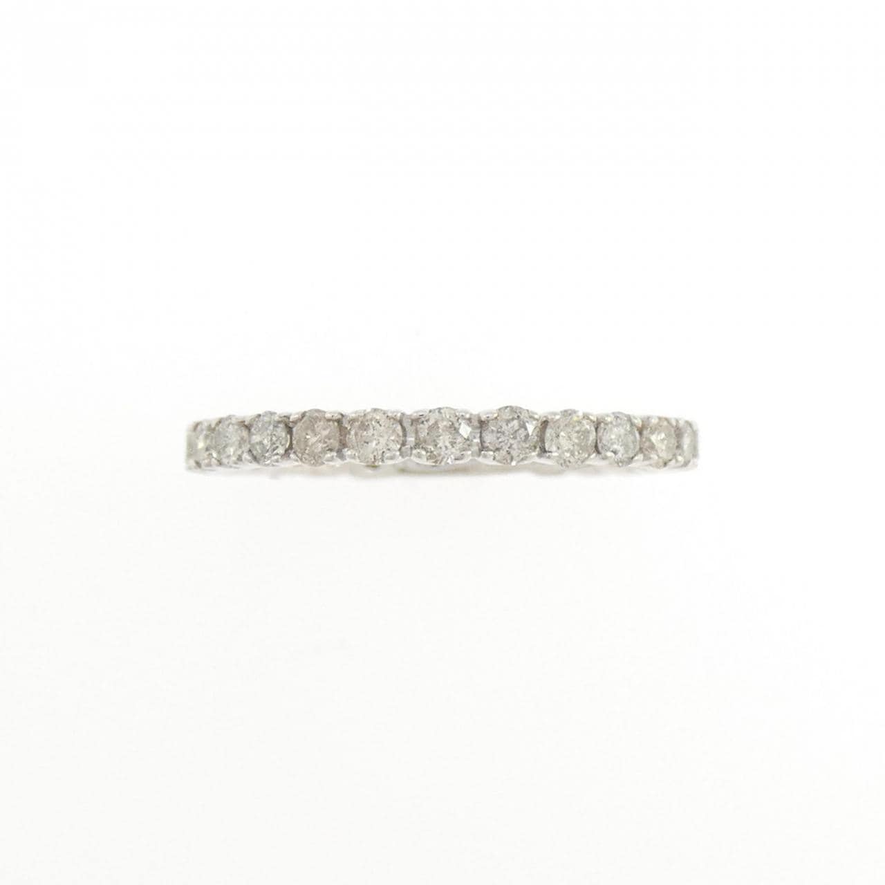 K18WG ハーフエタニティ ダイヤモンド リング 1.00CT
