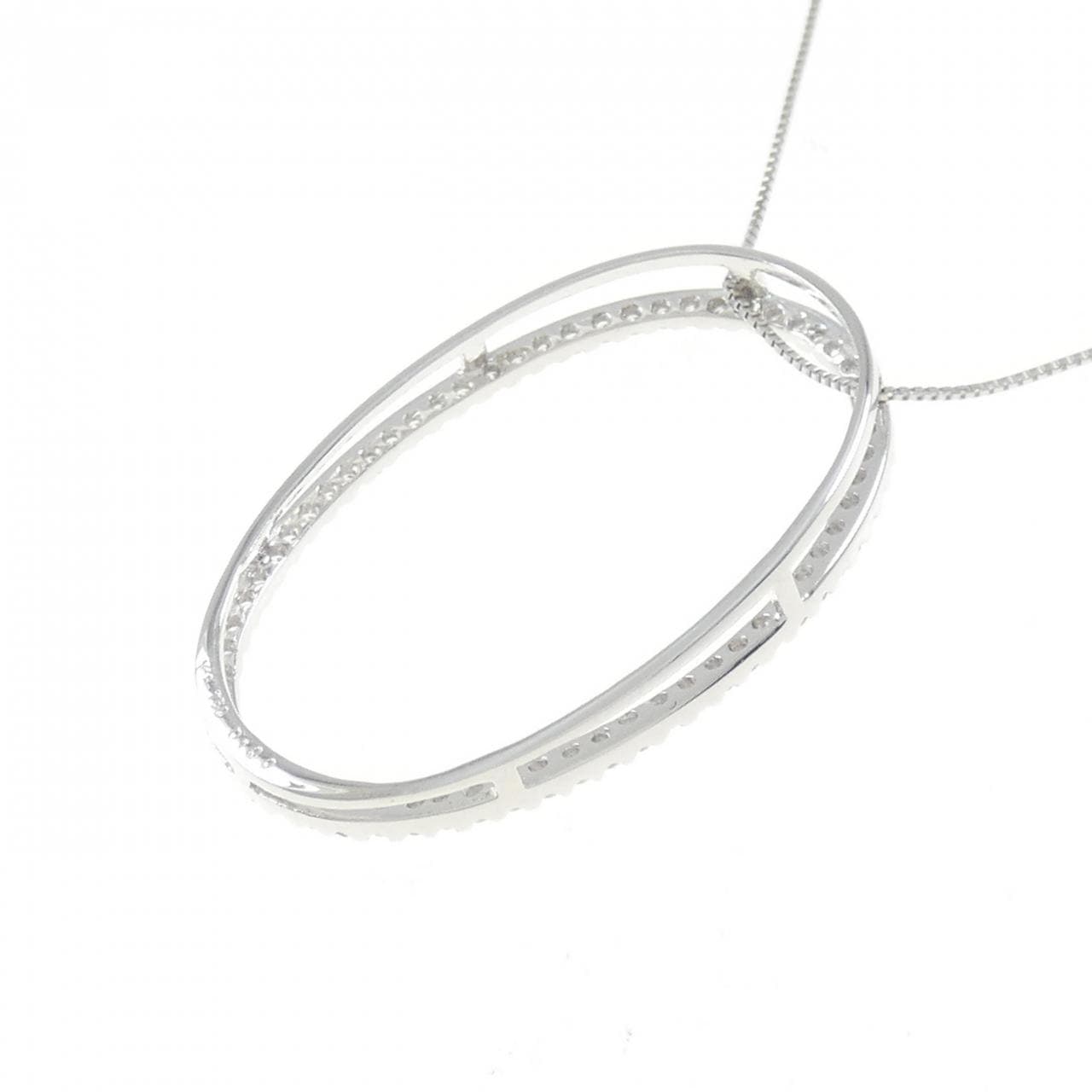 K18WG ダイヤモンド ネックレス 1.00CT