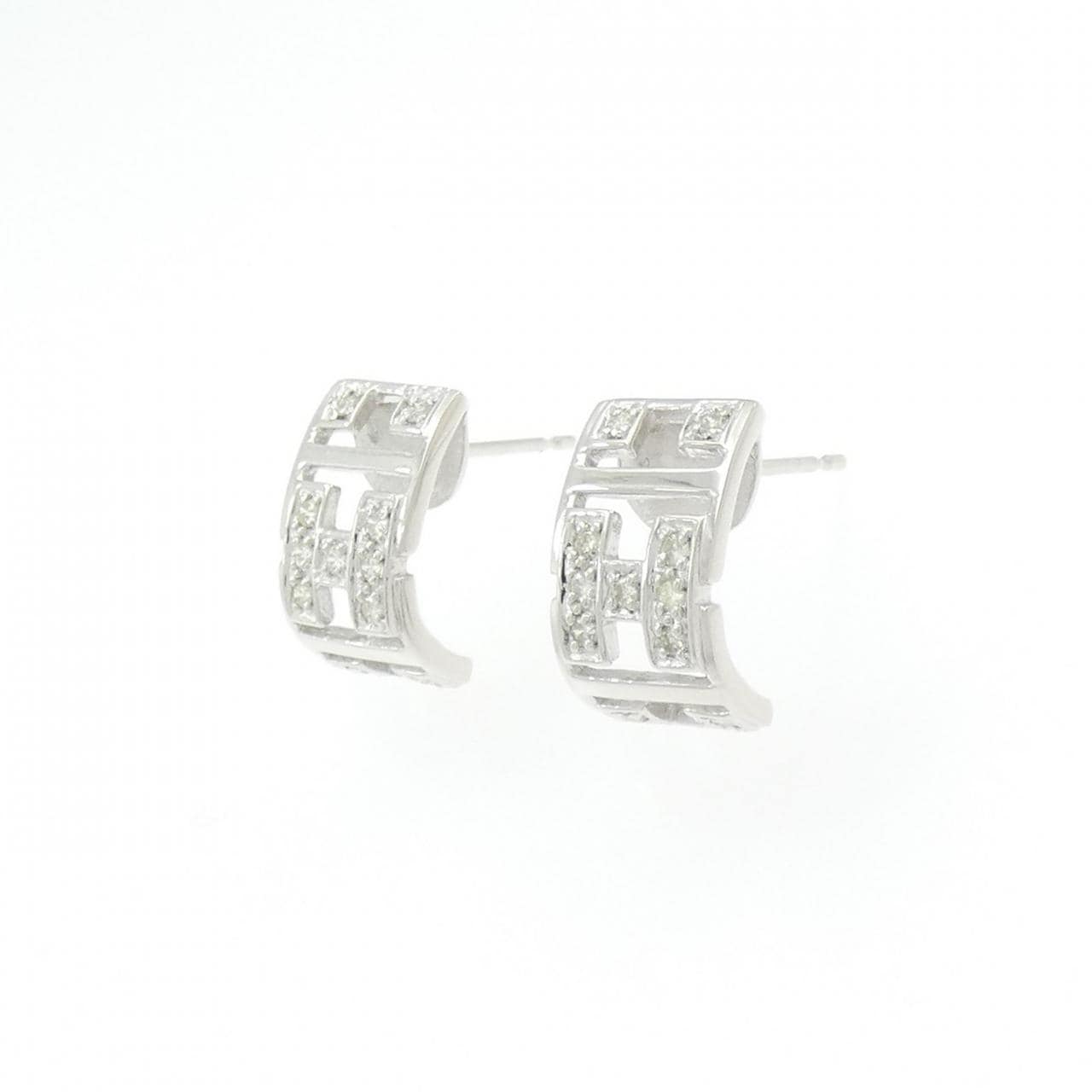 K18WG ダイヤモンド ピアス 0.24CT