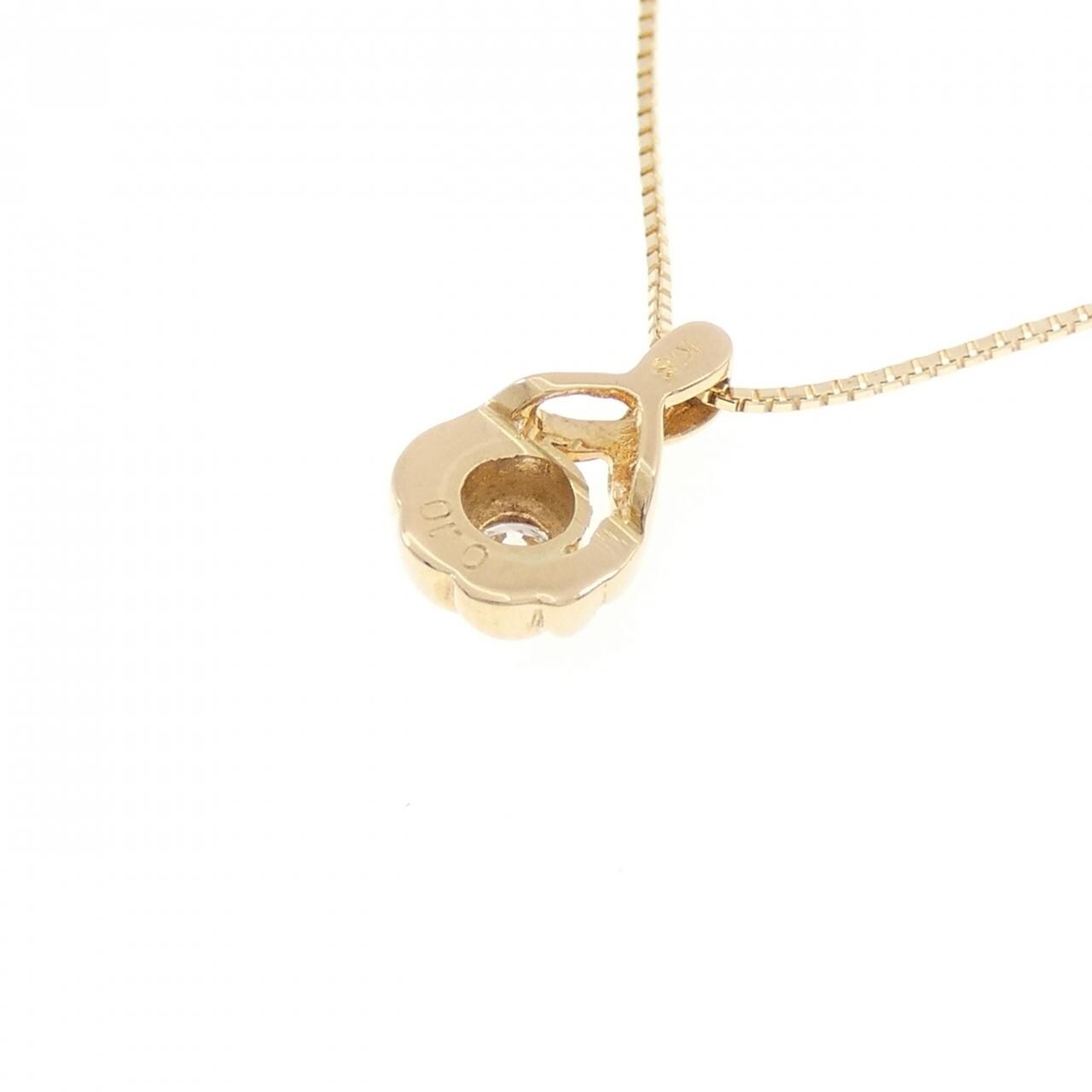 K18YG ダイヤモンド ネックレス 0.10CT