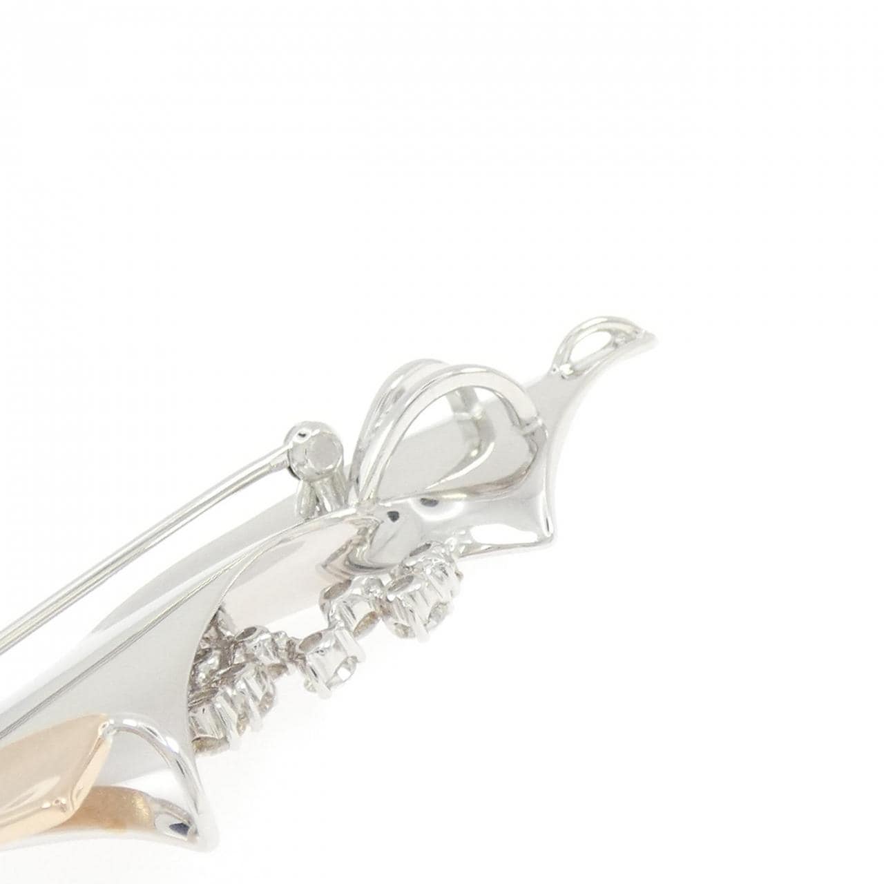 K18WG/K18PG ダイヤモンド ブローチ 1.25CT