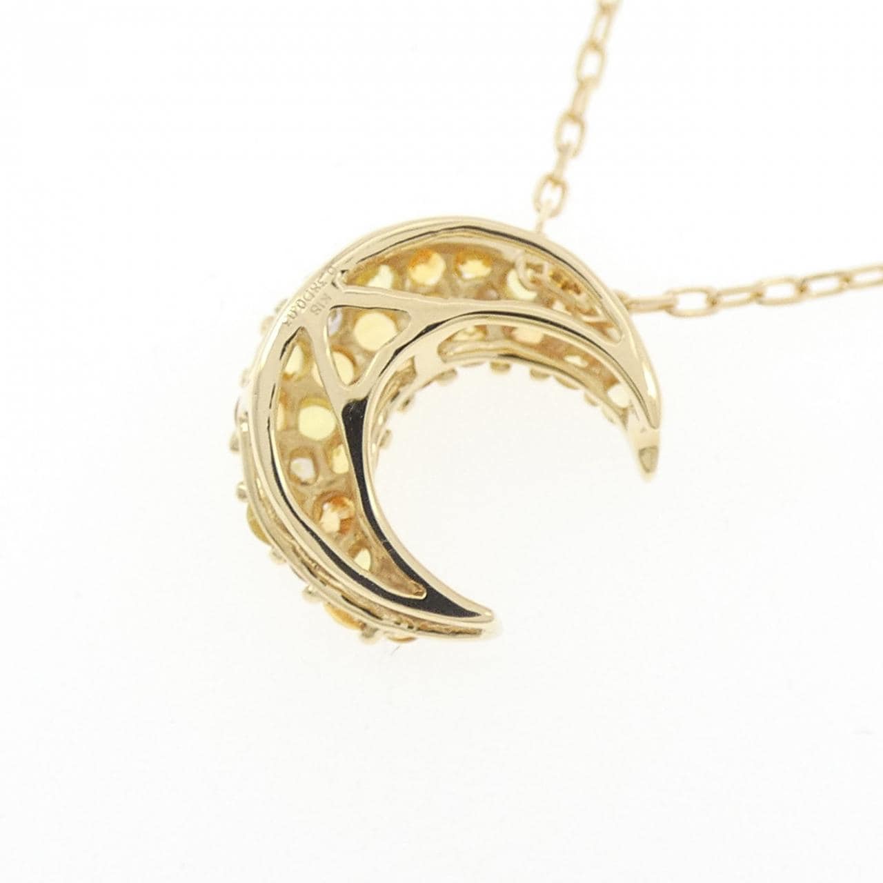 K18YG ムーン サファイヤ ネックレス 0.38CT
