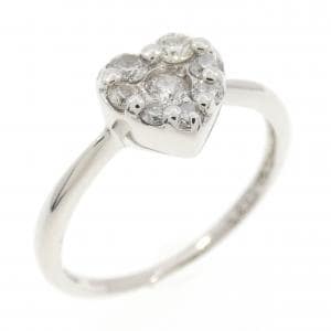 K18WG ハート ダイヤモンド リング 0.26CT