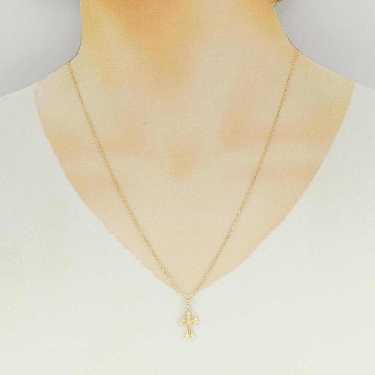 K18YG クロス ネックレス