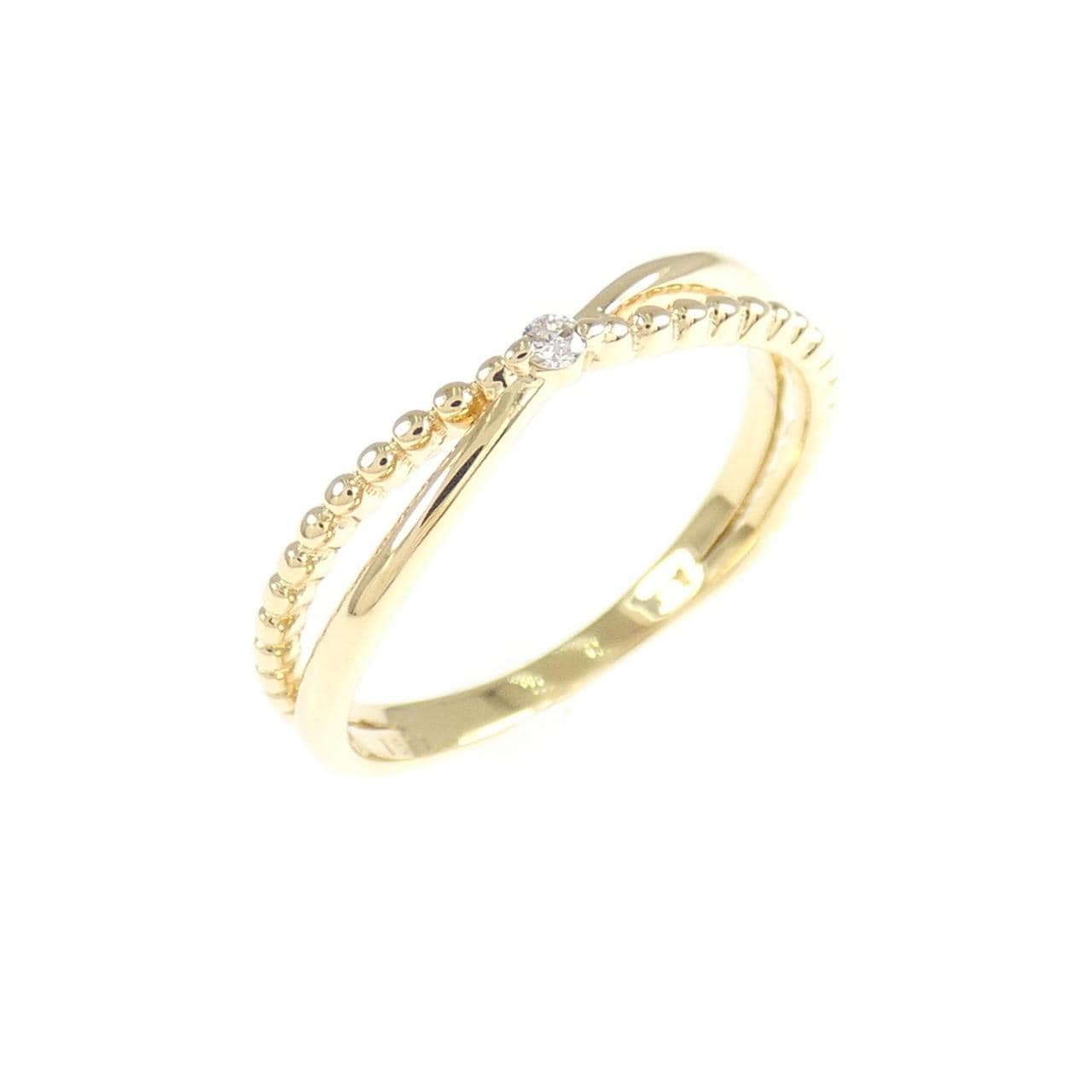 K18YG ダイヤモンド ピンキー リング 0.01CT