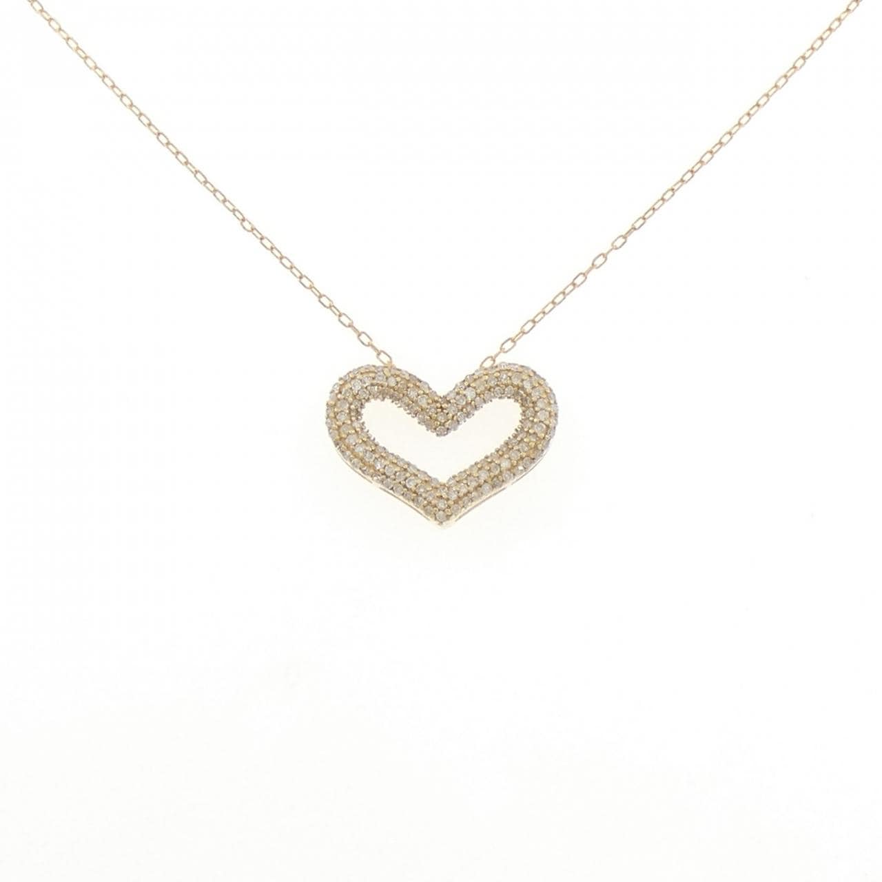 K18YG パヴェ ダイヤモンド ネックレス 0.31CT