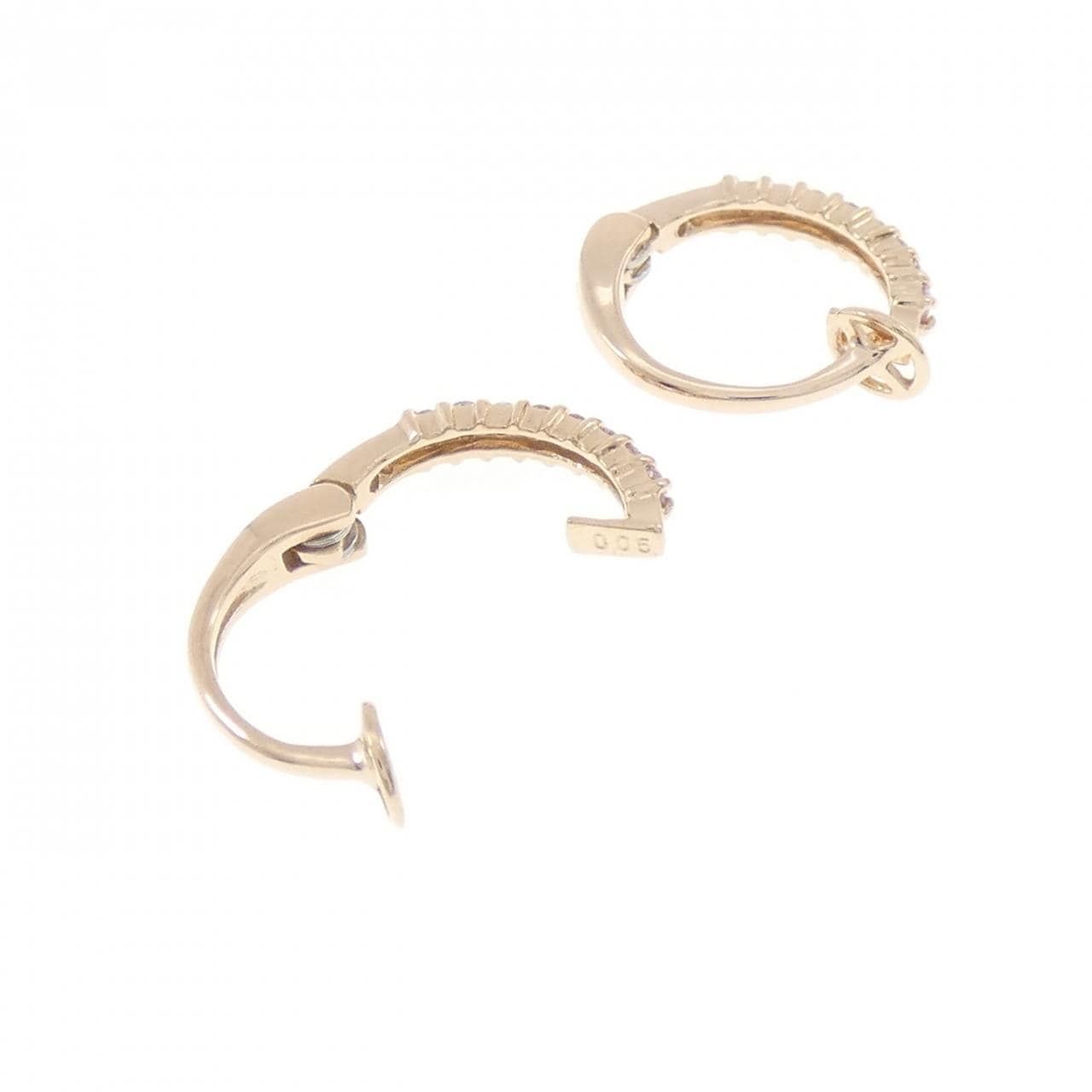 K18PG ピンクダイヤモンド イヤリング 0.10CT