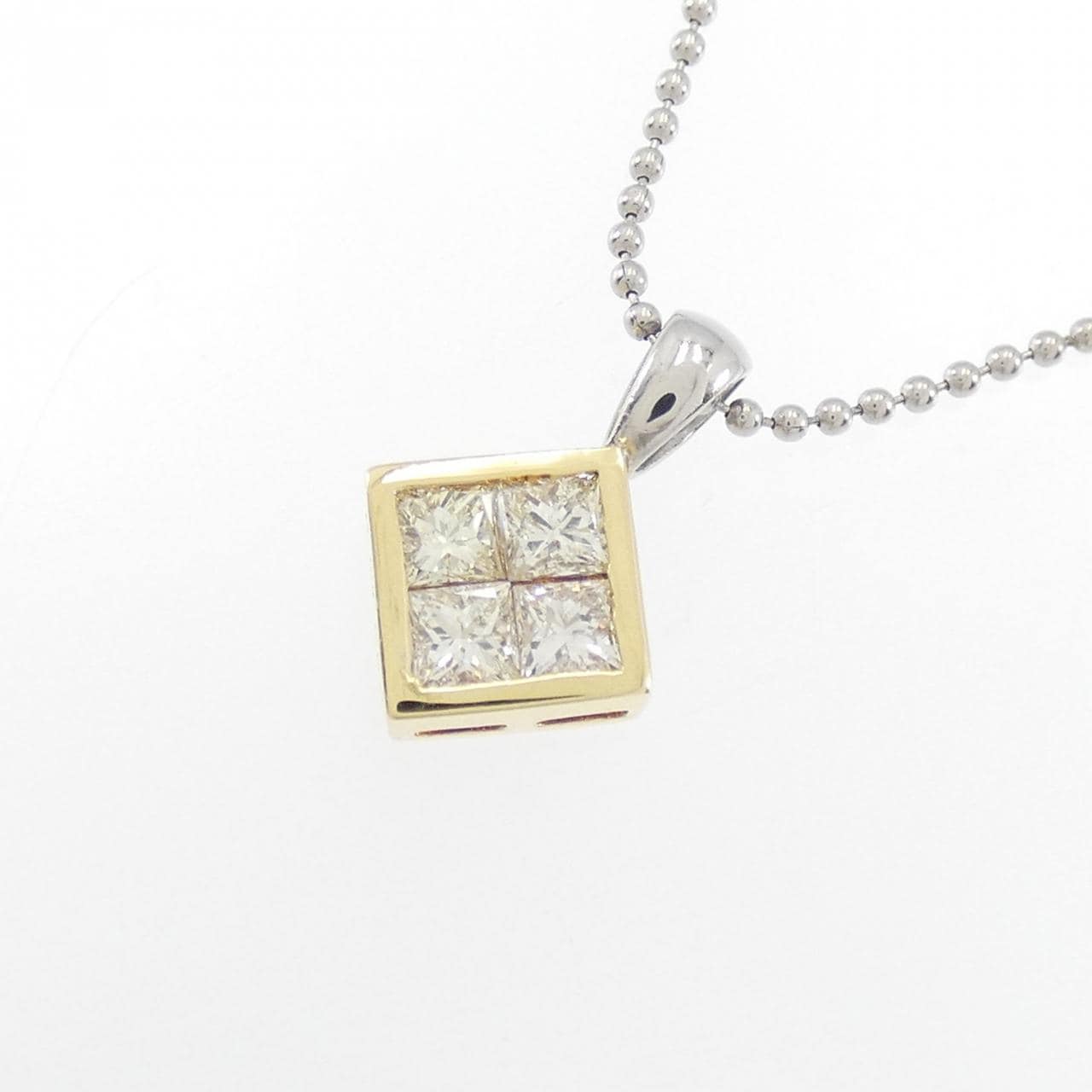 K18YG/PT900/PT850 ダイヤモンド ネックレス 0.50CT