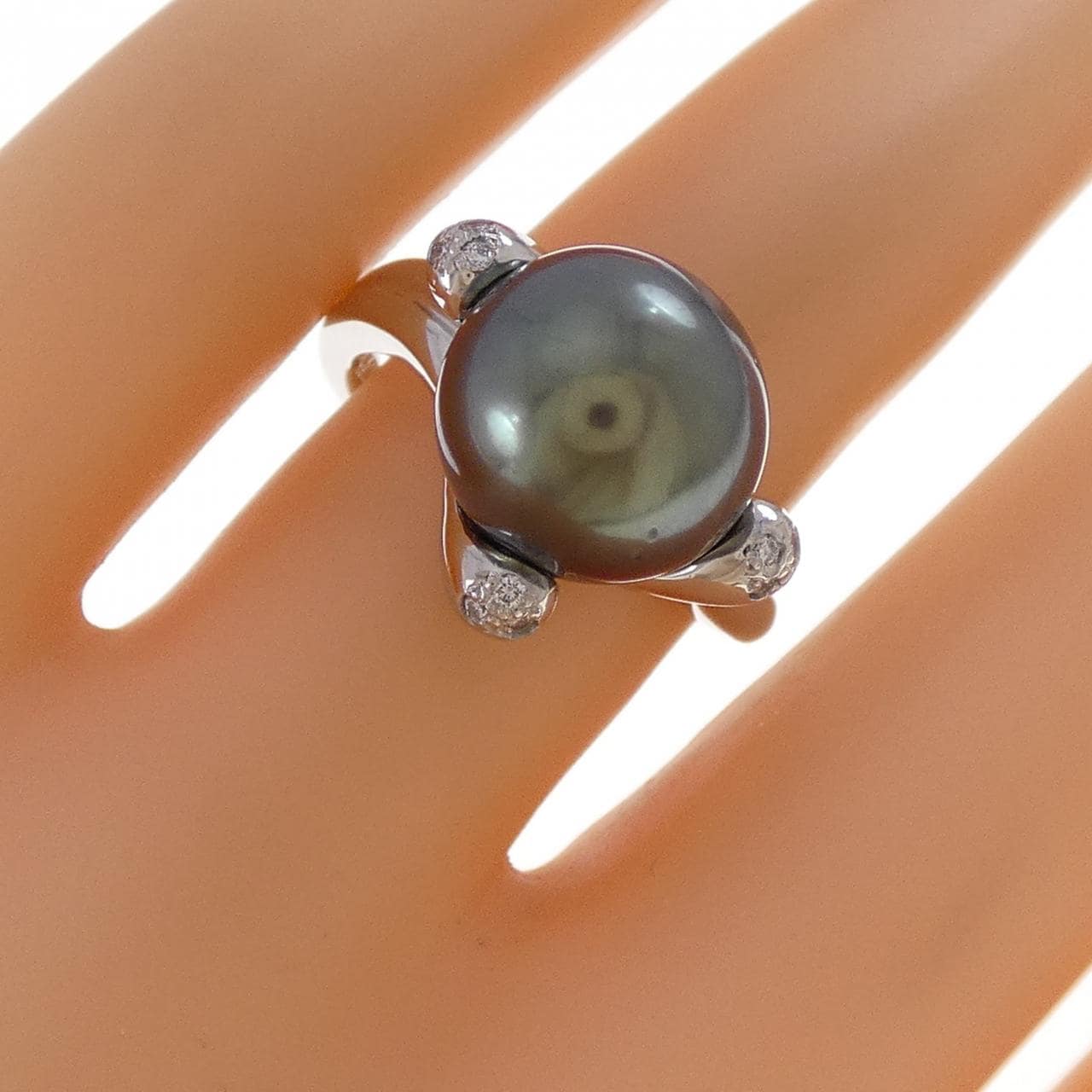 PT900 黒蝶パール リング 10.7mm