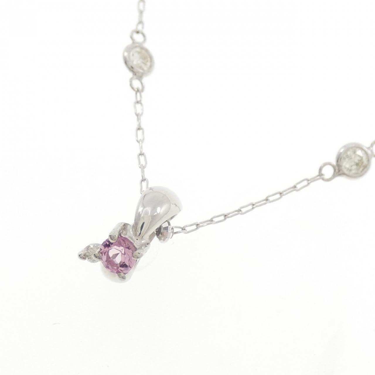 PT900/K18WG トルマリン ネックレス