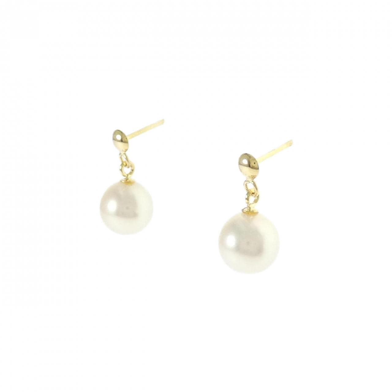 K18YG アコヤパール ピアス 6.9mm