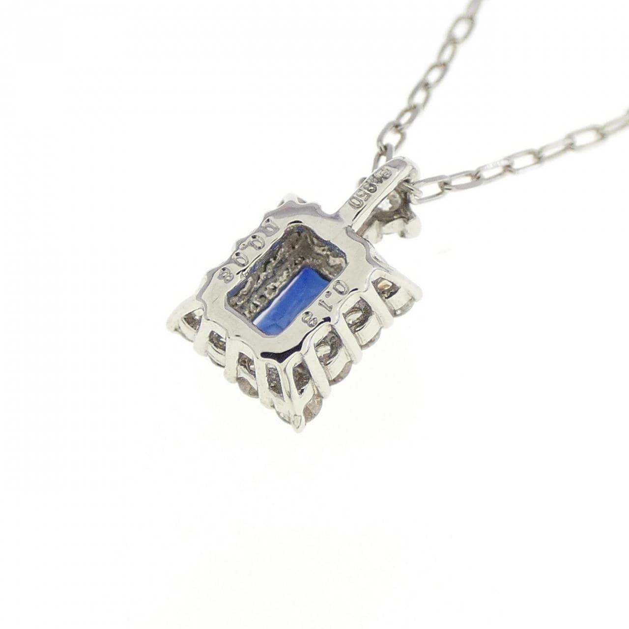 【新品】PT サファイヤ ネックレス 0.13CT