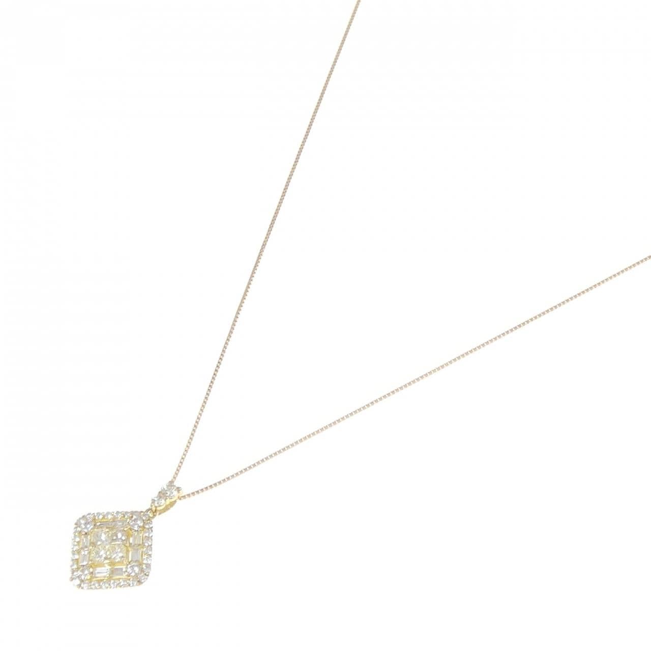 [BRAND NEW] K18YG Diamond necklace 0.80CT