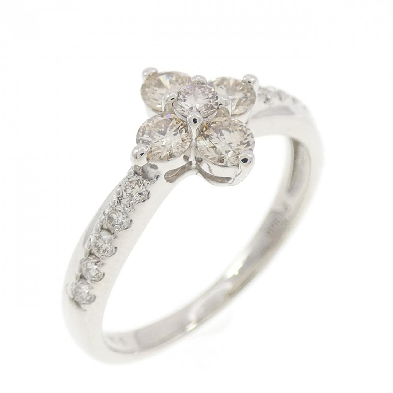 PT900 フラワー ダイヤモンド リング 0.50CT