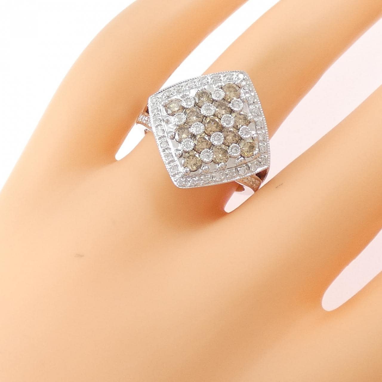 K18WG ダイヤモンド リング 1.28CT