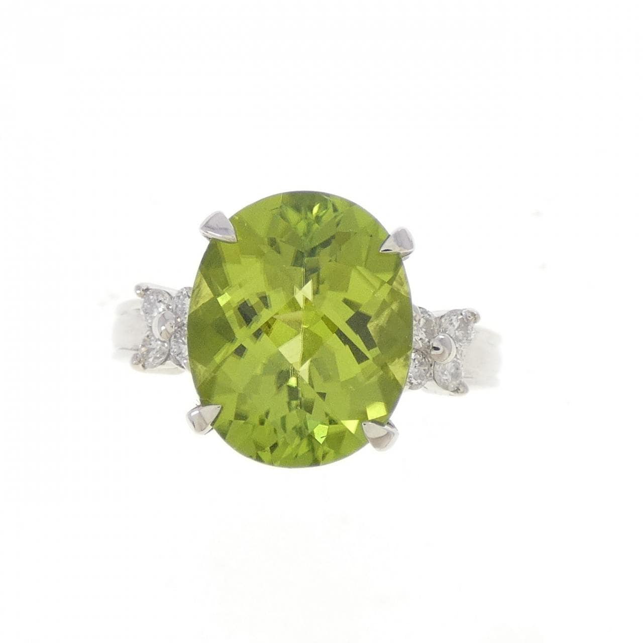PT900 ペリドット リング 3.67CT