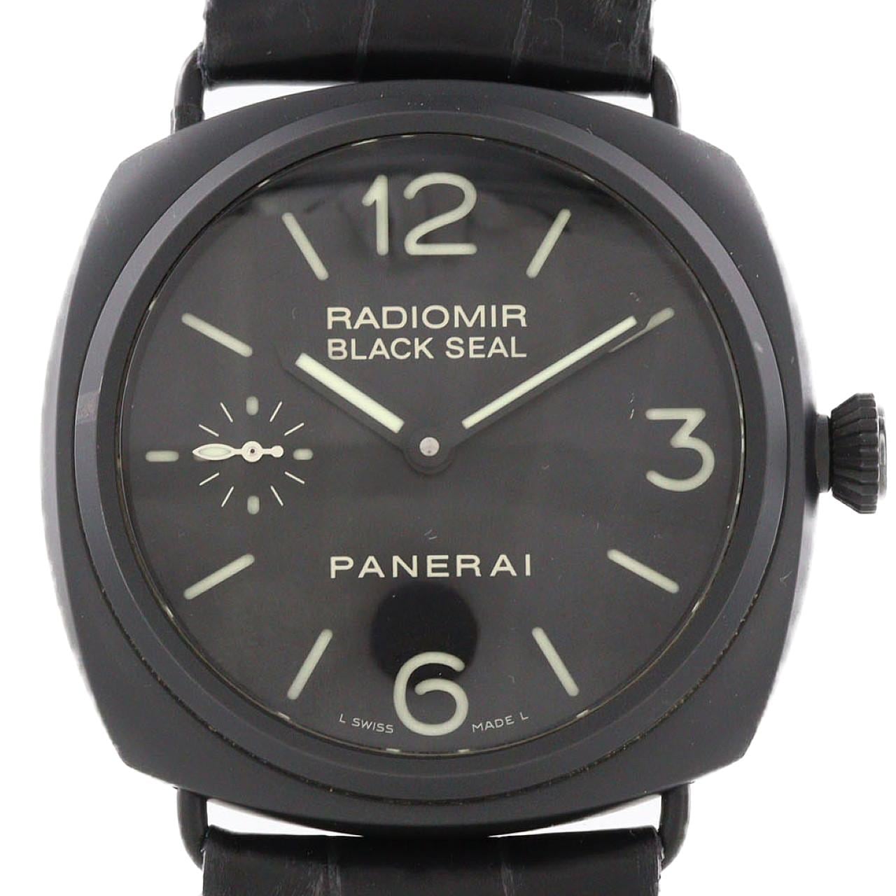 【ノーメンテナンス還元価格】パネライ ラジオミールブラックシール セラミック PAM00292 セラミック 手巻