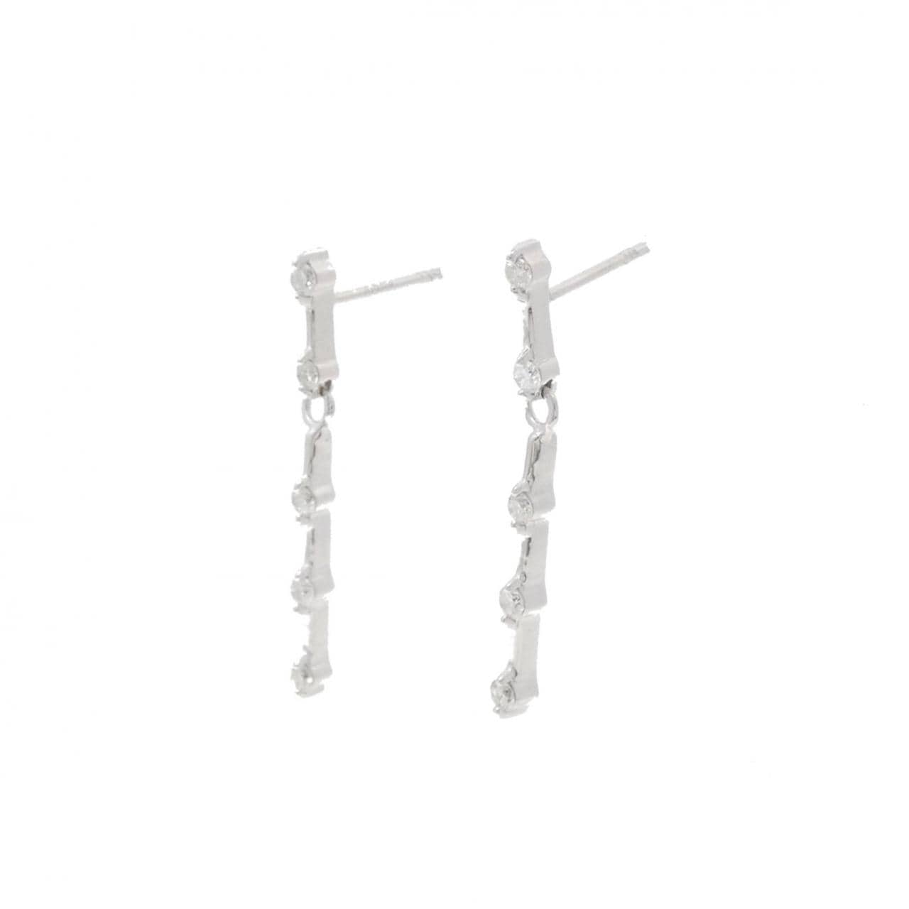 K18WG ダイヤモンド ピアス 0.20CT