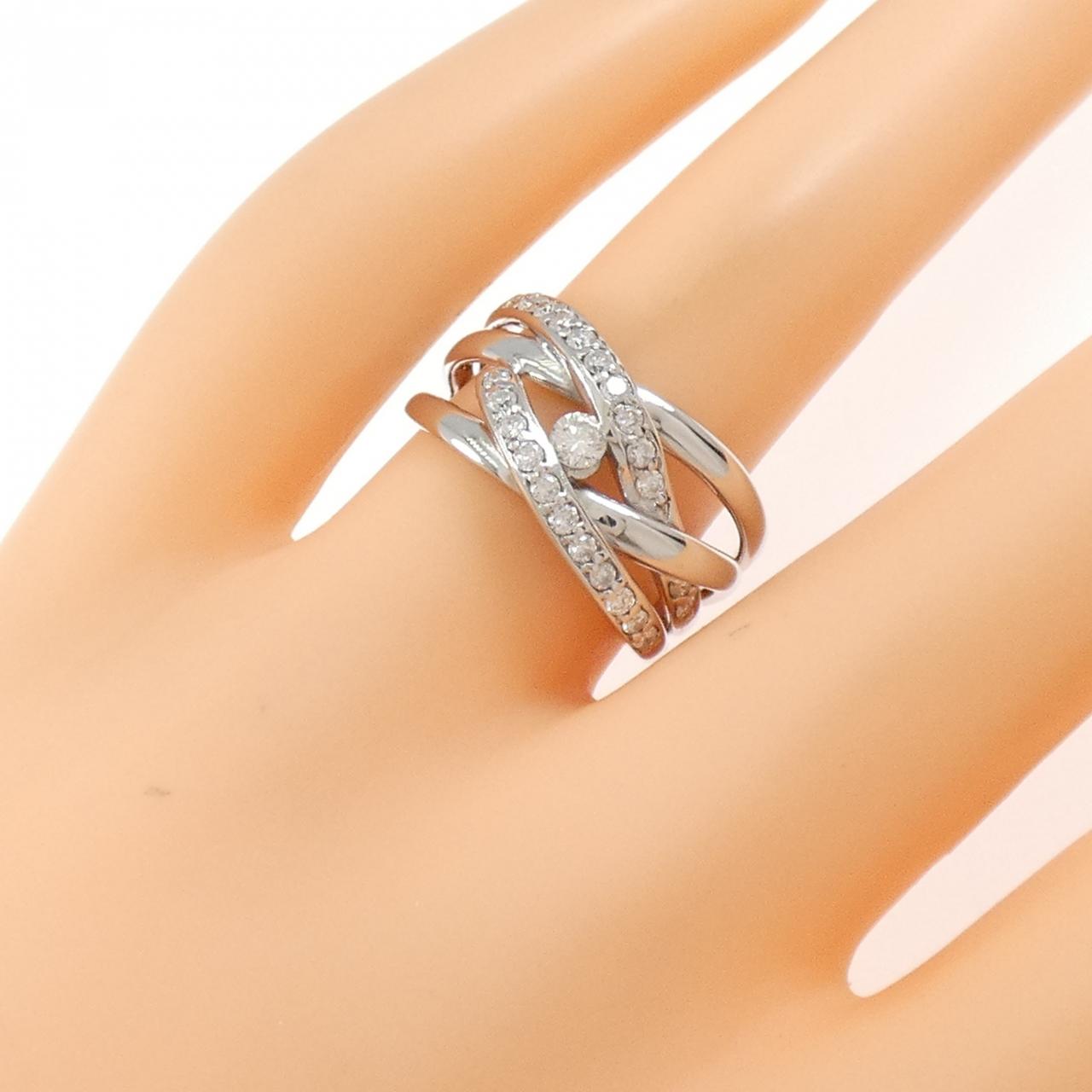 K18WG ダイヤモンド リング 0.10CT