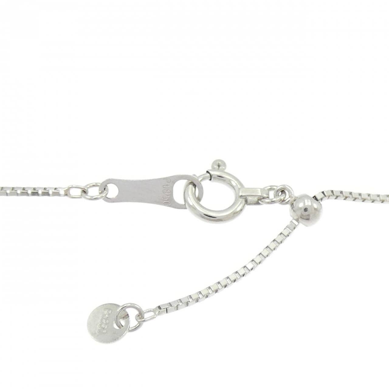 PT900/PT850 パパラチアサファイヤ ネックレス 0.954CT