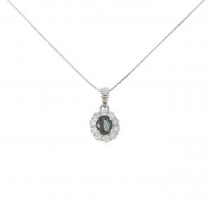 PT900/PT850 グリーンガーネット ネックレス 0.60CT