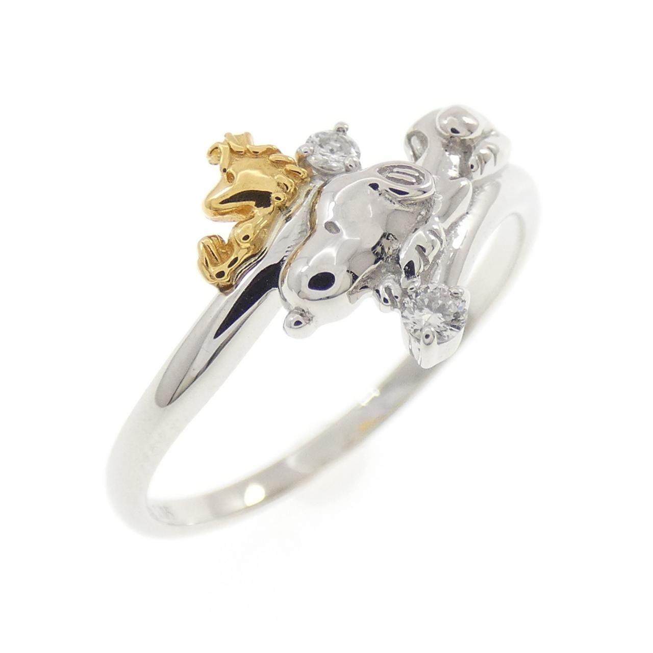 PT999/K24YG ダイヤモンド リング 0.05CT