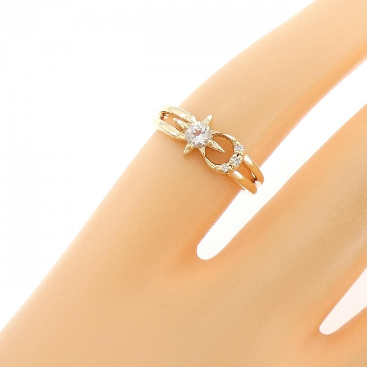 スタージュエリー ホワイトトパーズ ピンキーリング