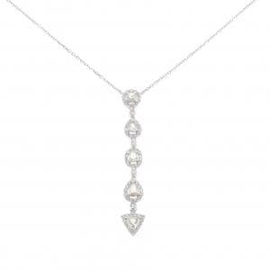 K18WG ダイヤモンド ネックレス 0.85CT