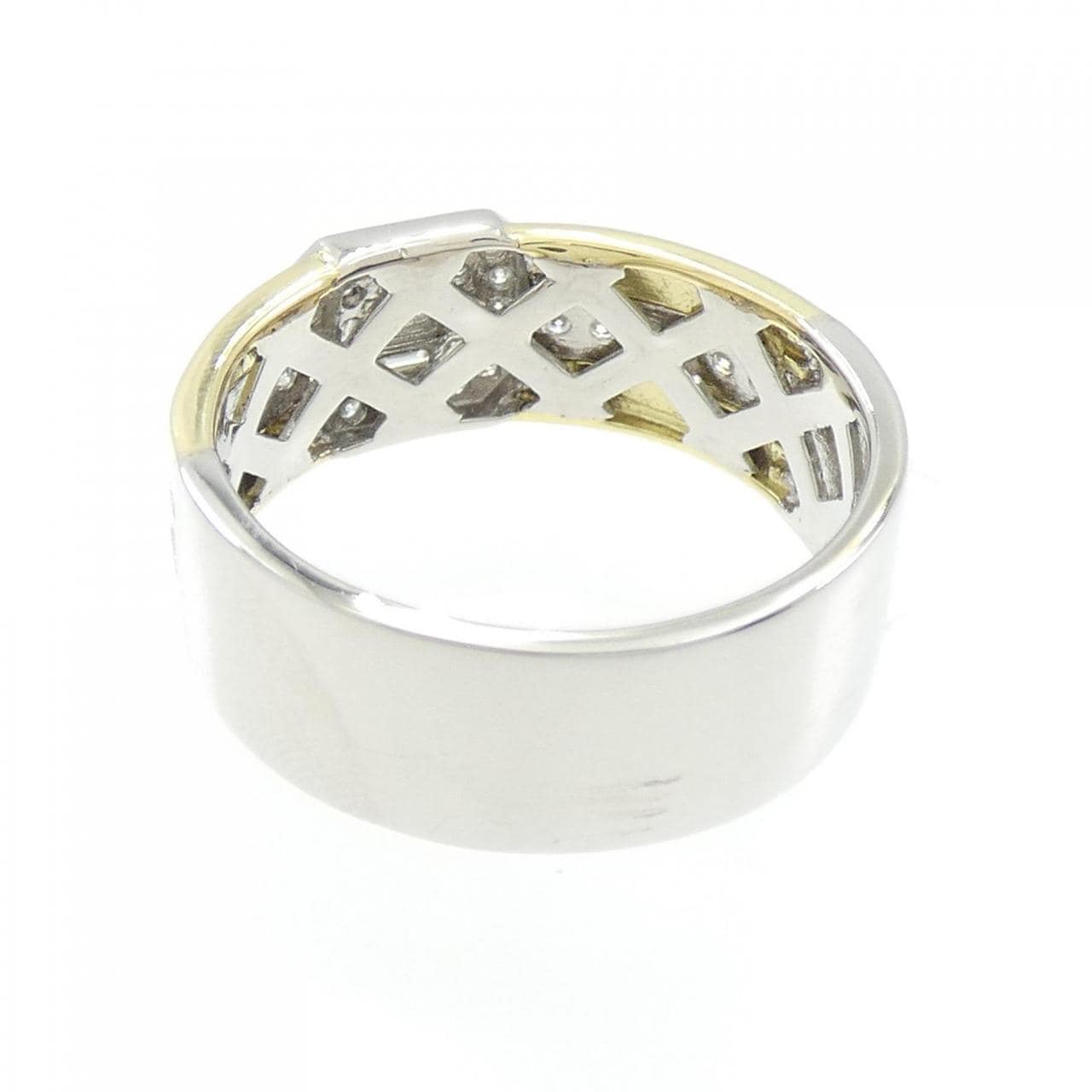 【新品】PT/K18YG ダイヤモンド リング 0.45CT