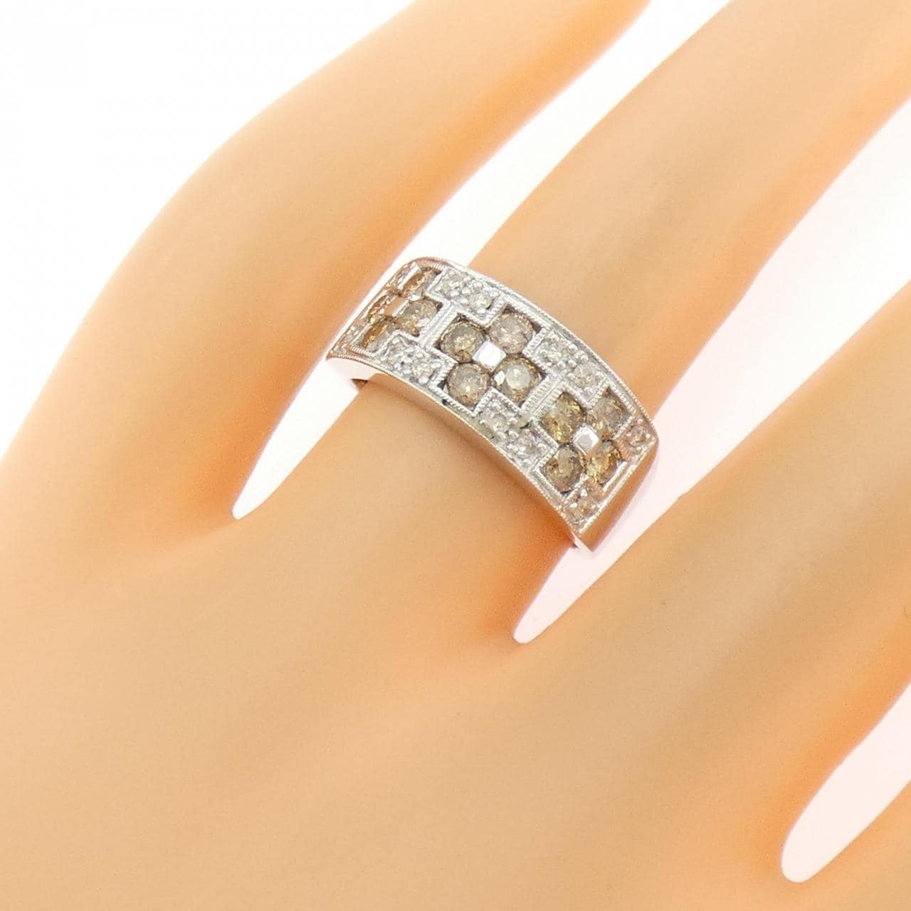 K18WG ダイヤモンド リング 1.00CT