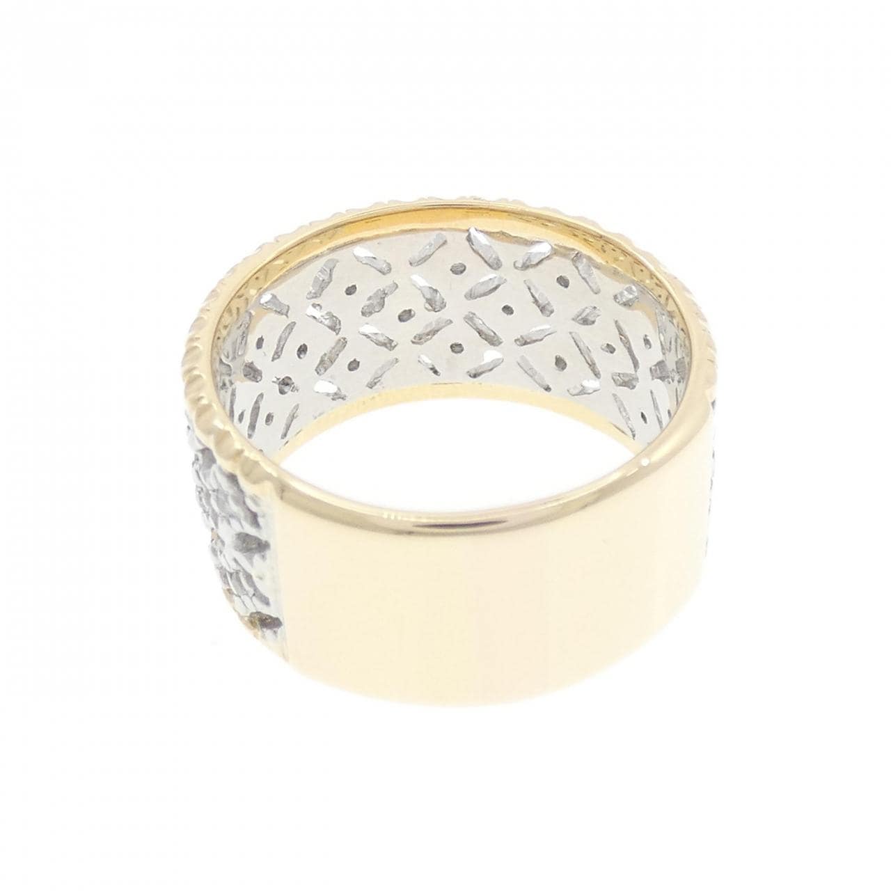 K18YG/PT ダイヤモンド リング 0.22CT