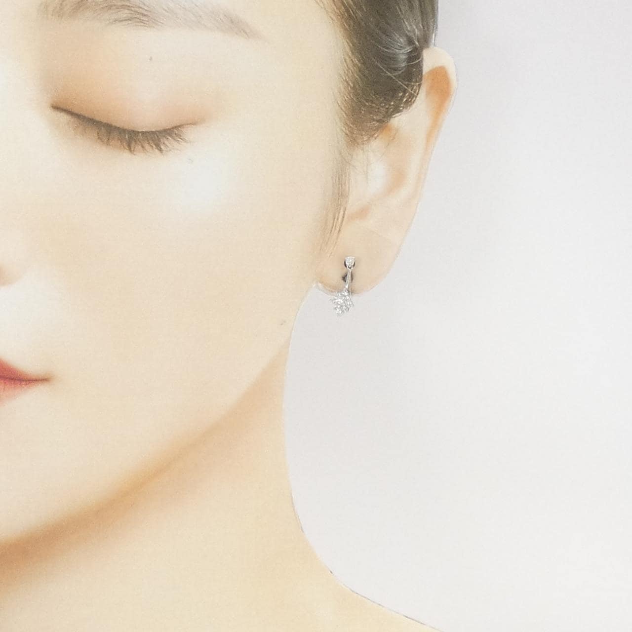 PT850鑽石耳夹0.50克拉