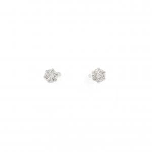 PT950/PT900 ソリティア ダイヤモンド ピアス 0.08CT