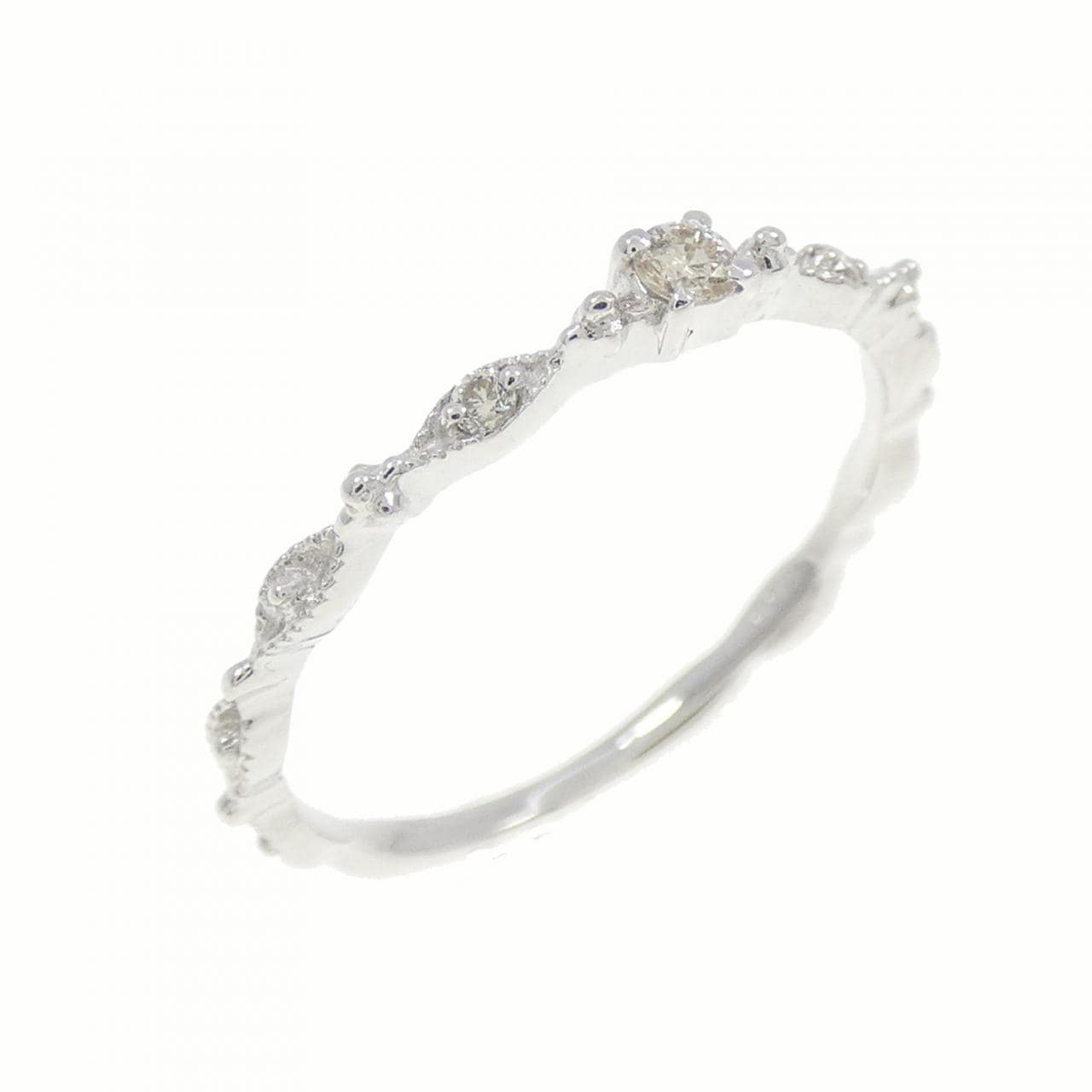 K10WG ダイヤモンド リング 0.05CT