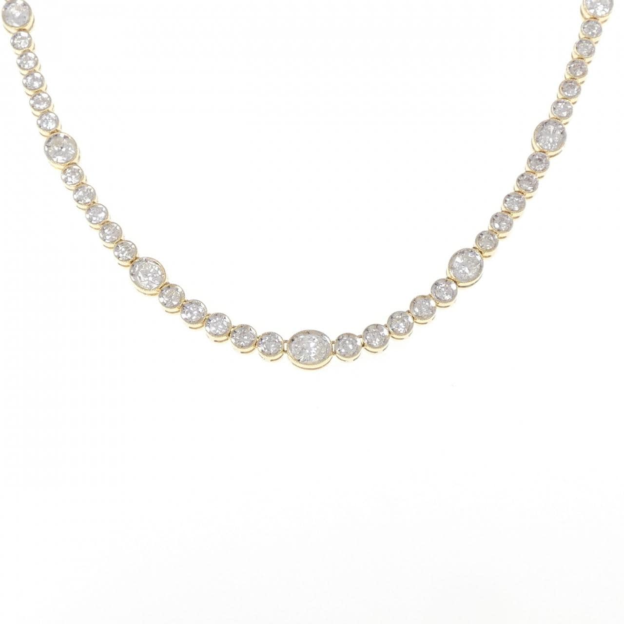 K18YG/K18WG ダイヤモンド ネックレス 7.95CT