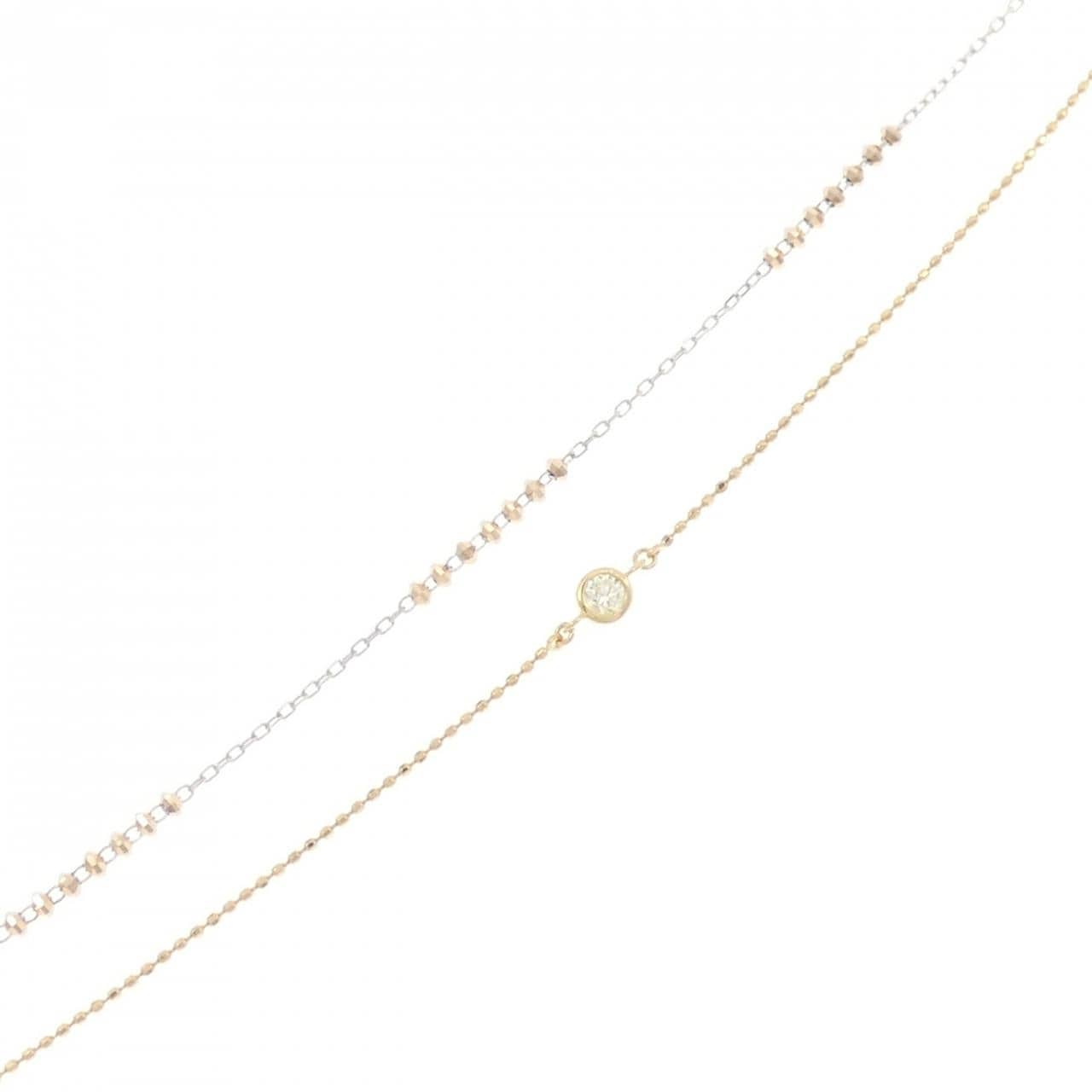 K18 three-color Diamond bracelet 0.09CT