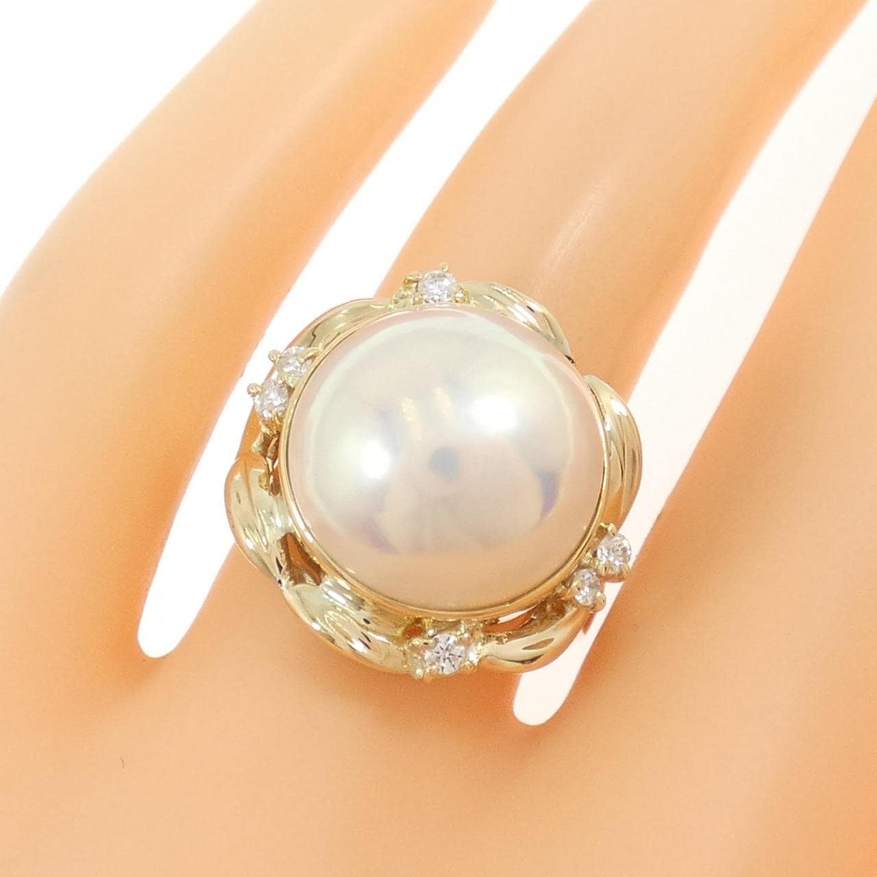 K18YG マベパール リング 14.0mm