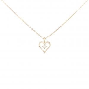 K18PG ハート ダイヤモンド ネックレス 0.02CT
