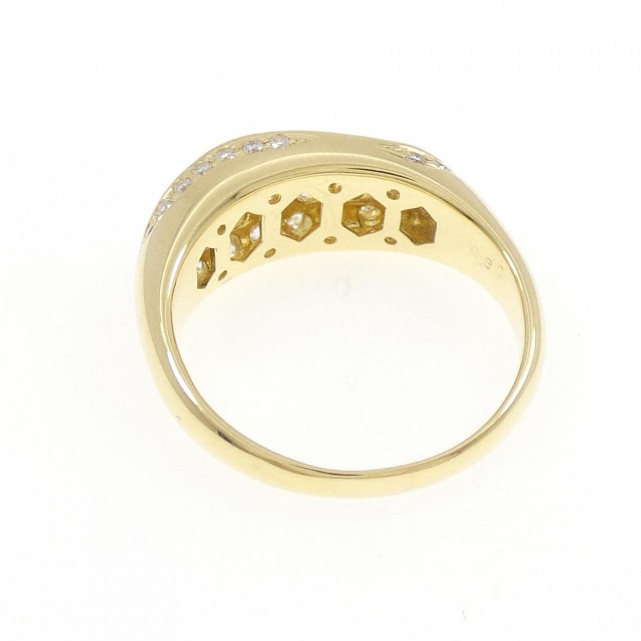 K18YG パヴェ ダイヤモンド リング 0.80CT