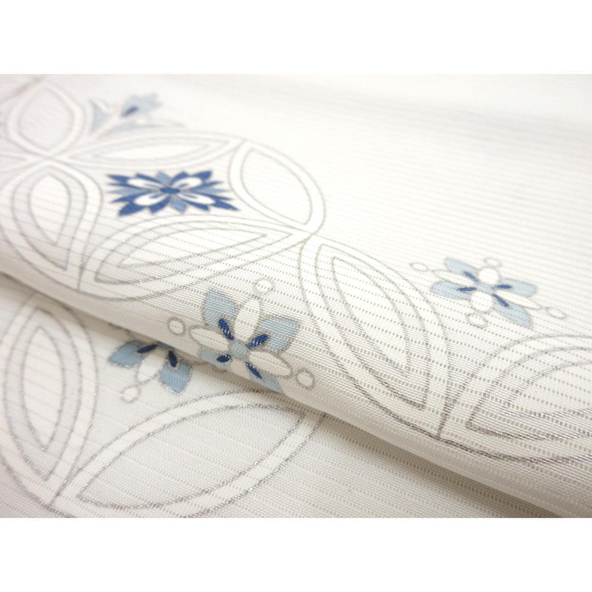 【新品】単衣　駒絽訪問着　友禅銀彩加工