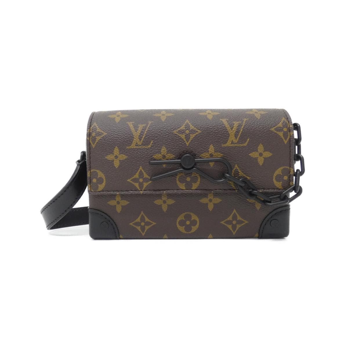 [未使用品] LOUIS VUITTON Monogram Macassar Steamer 穿戴式錢包 M83613 包