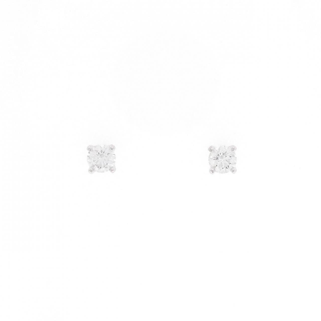 PT950/PT900 ソリティア ダイヤモンド ピアス 0.28CT