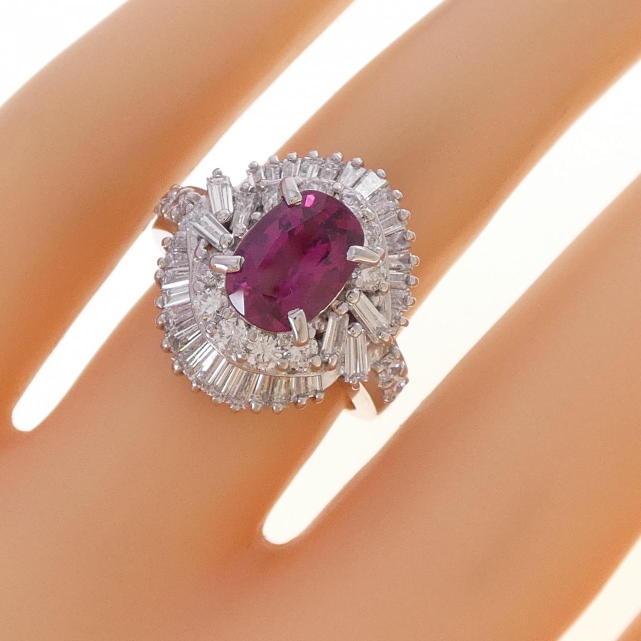 PT900 ルビー リング 2.20CT