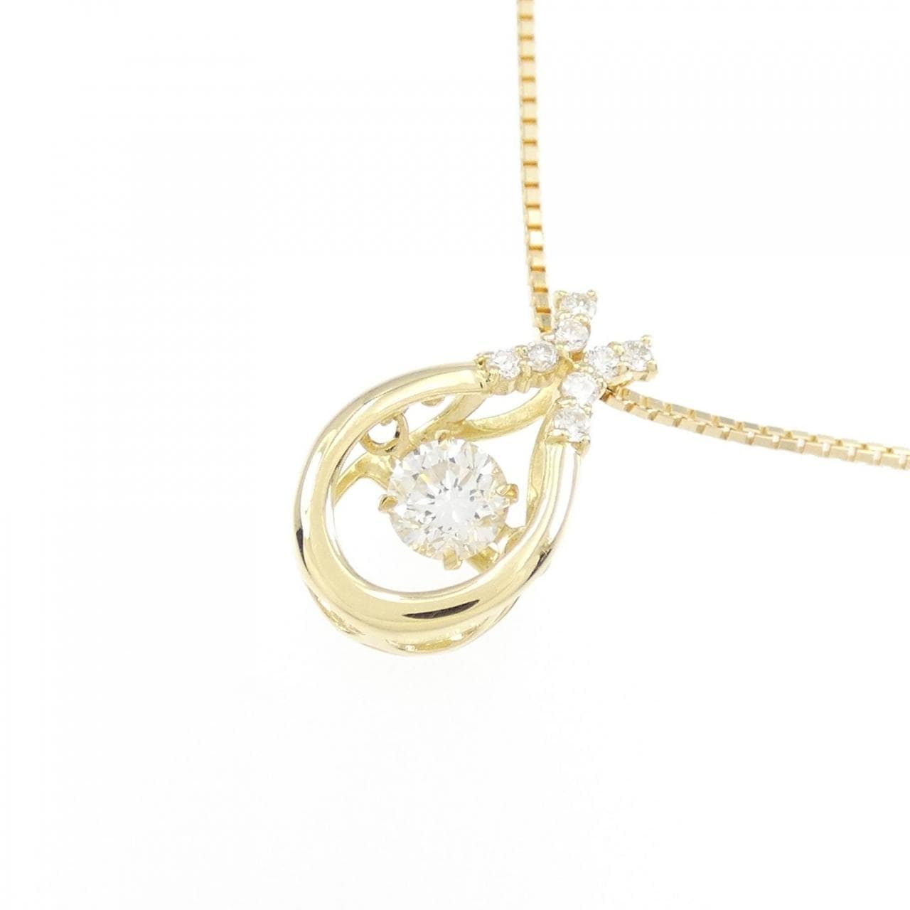 [BRAND NEW] K18YG Diamond Necklace 0.224CT G SI2 Good