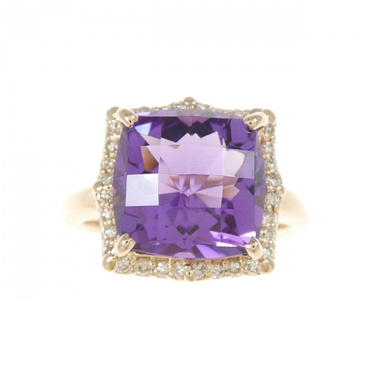 K18PG アメジスト リング 4.12CT
