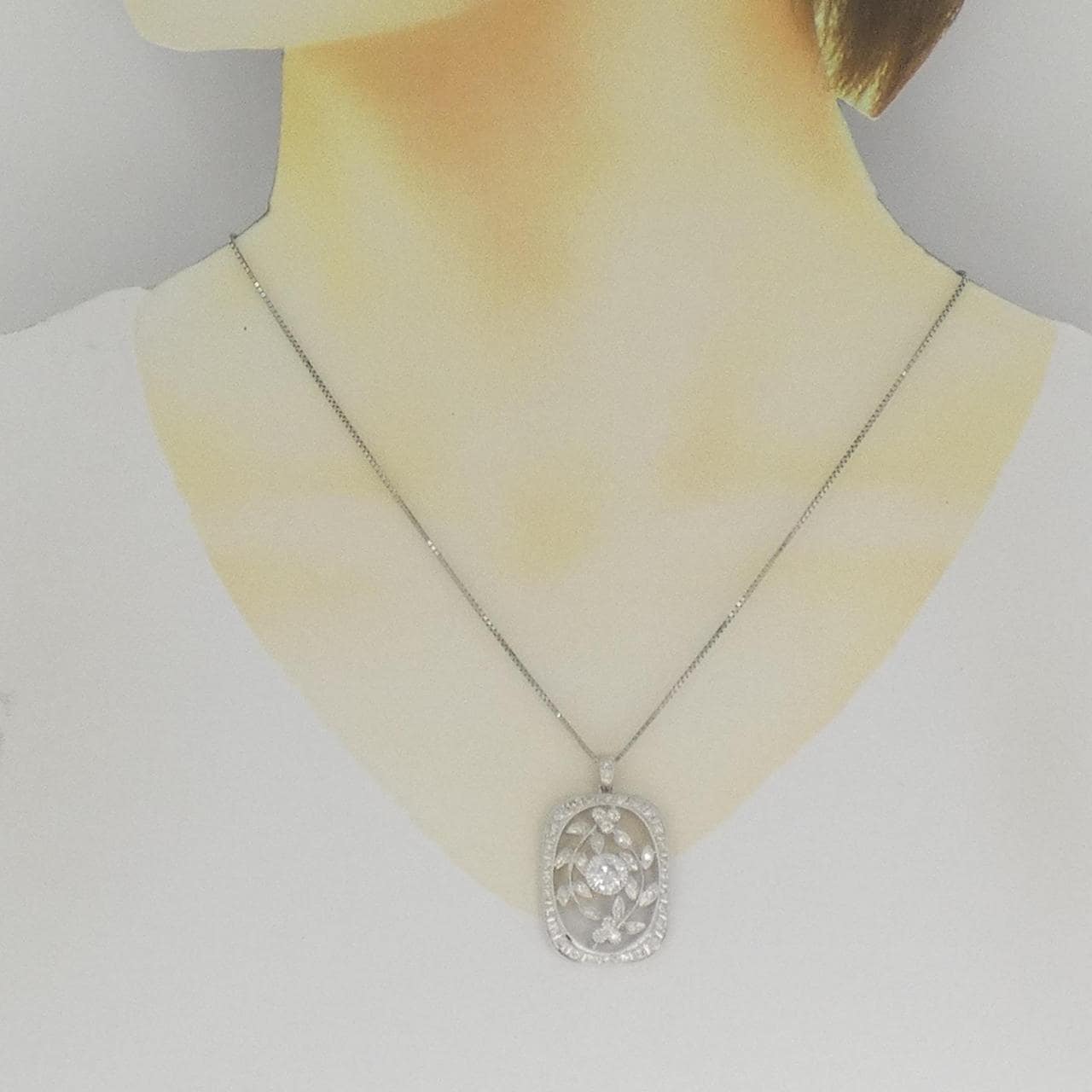 PT900/PT850 ダイヤモンド ネックレス 0.63CT
